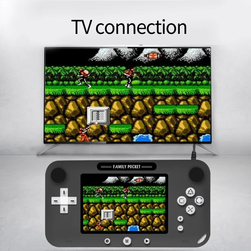 Q11 4 дюйма ручка в стиле ретро игровой консоли FC джойстик с двумя джойстиками