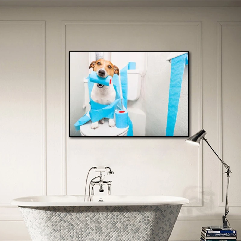 Картины на холсте с изображением милой собаки Настенная картина для комнат