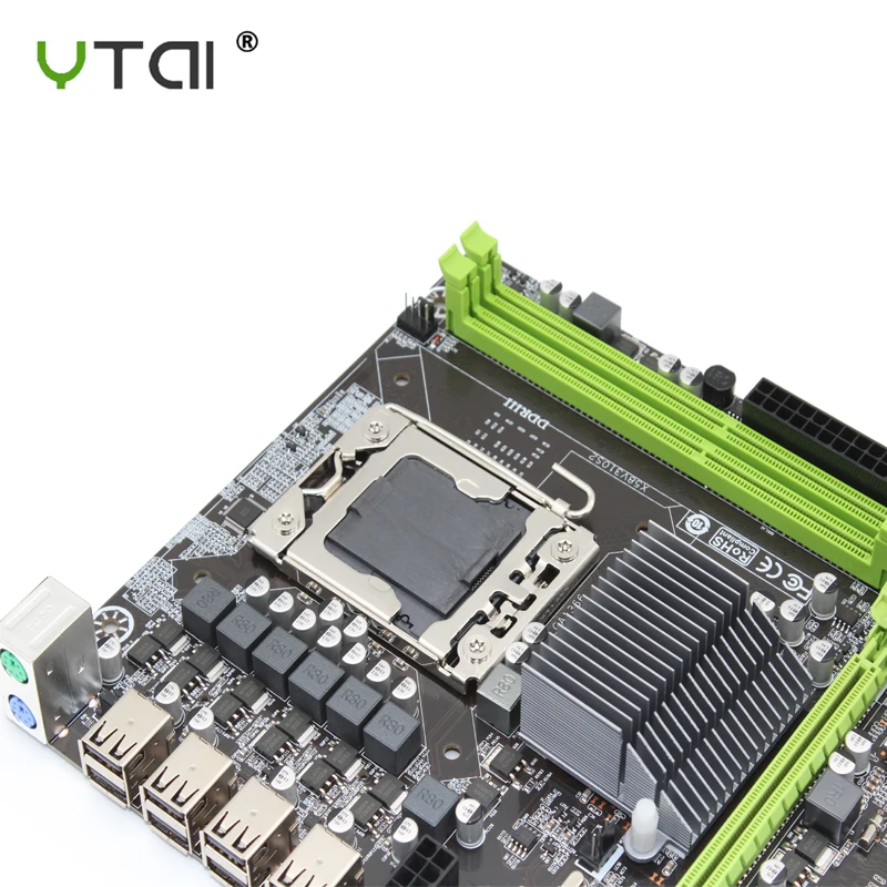 X58 материнская плата lga 1366 слот PCI-E16X поддерживает память ECC Reg и процессор xeon e5 sata2 usb2.0 2ddr3 тестирование в целости