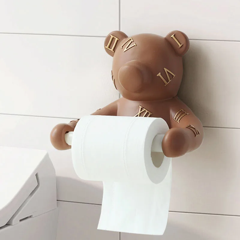 

Предметы интерьера, держатель для салфеток, медведь, держатель для салфеток для ванной, гостиной, кухни, бытовые инструменты для хранения, аксессуары для ванной комнаты