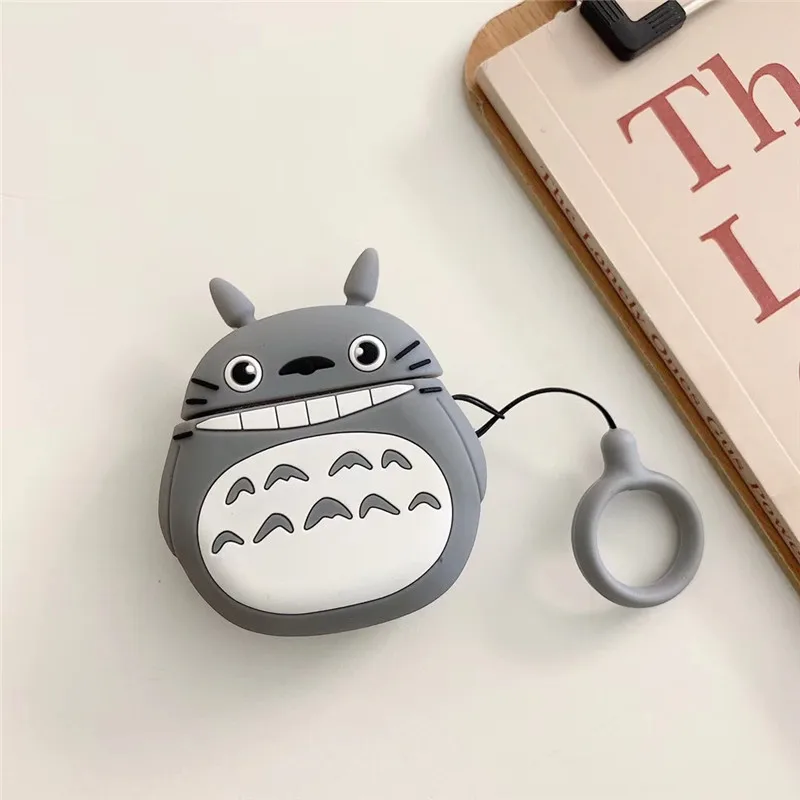 3D мультяшный МИЛЫЙ Тоторо силиконовый чехол для Airpods 1 2 Bluetooth наушников s защитный