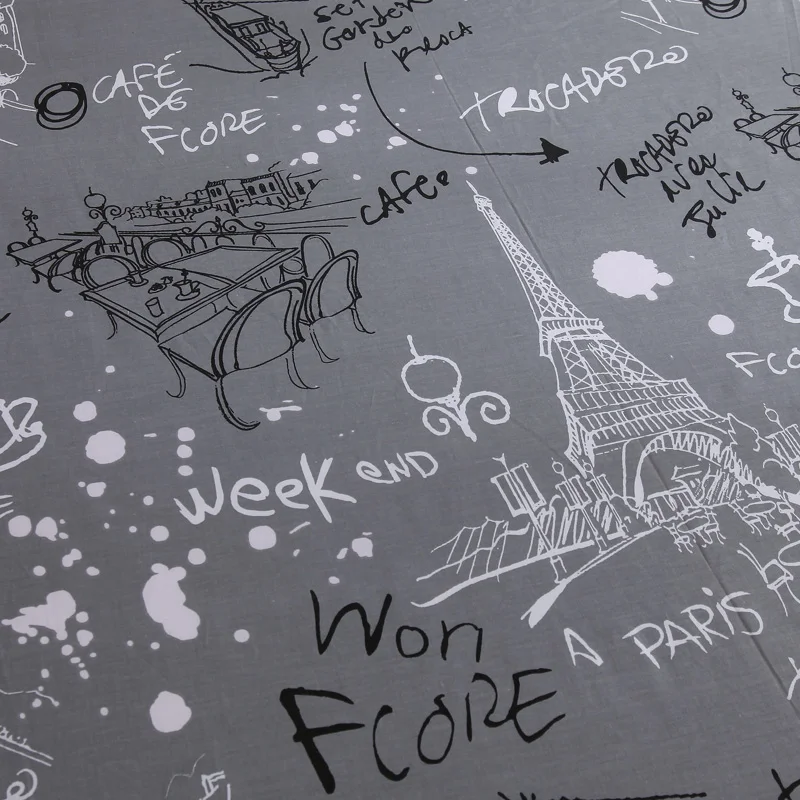 Модная плоская простыня серое хлопковое постельное белье толстая односпальная