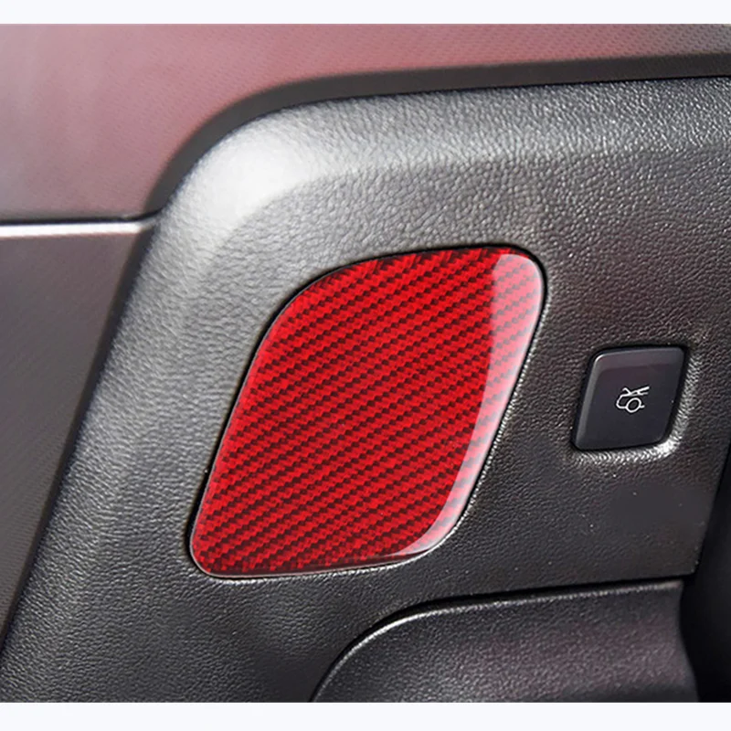 

Для Ford Mustang 2015-2019 копилот коробка для хранения Кнопка украшения из настоящего углеродного волокна Коробка для хранения наклейка аксессуары для интерьера