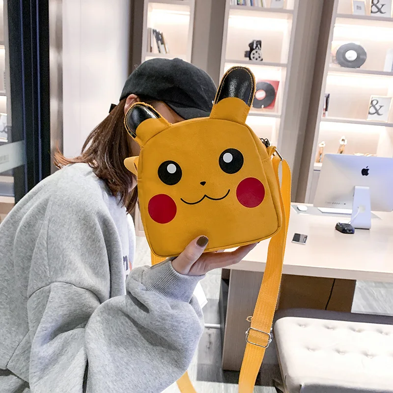 Сумка через плечо с изображением покемона Пикачу для женщин-подростков |