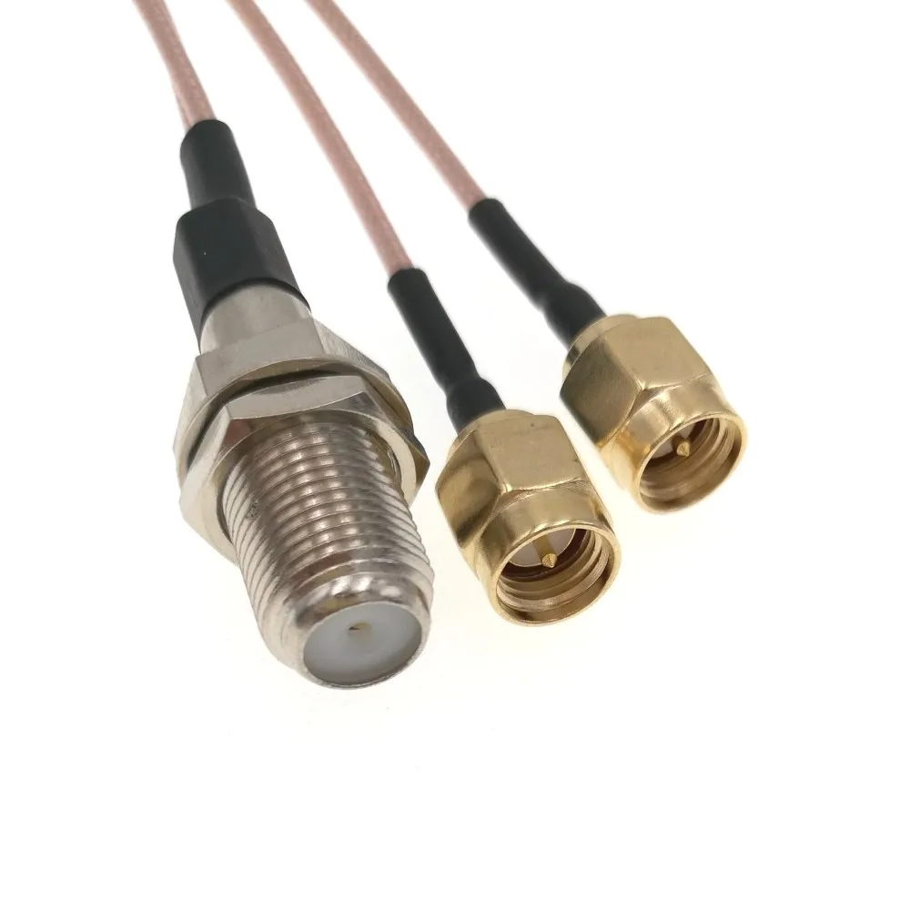 F к 2 шт. SMA Штекерный разъем мама 2x обжимной RG178 RF ОТРЕЗОК кабеля 20 см | Обустройство