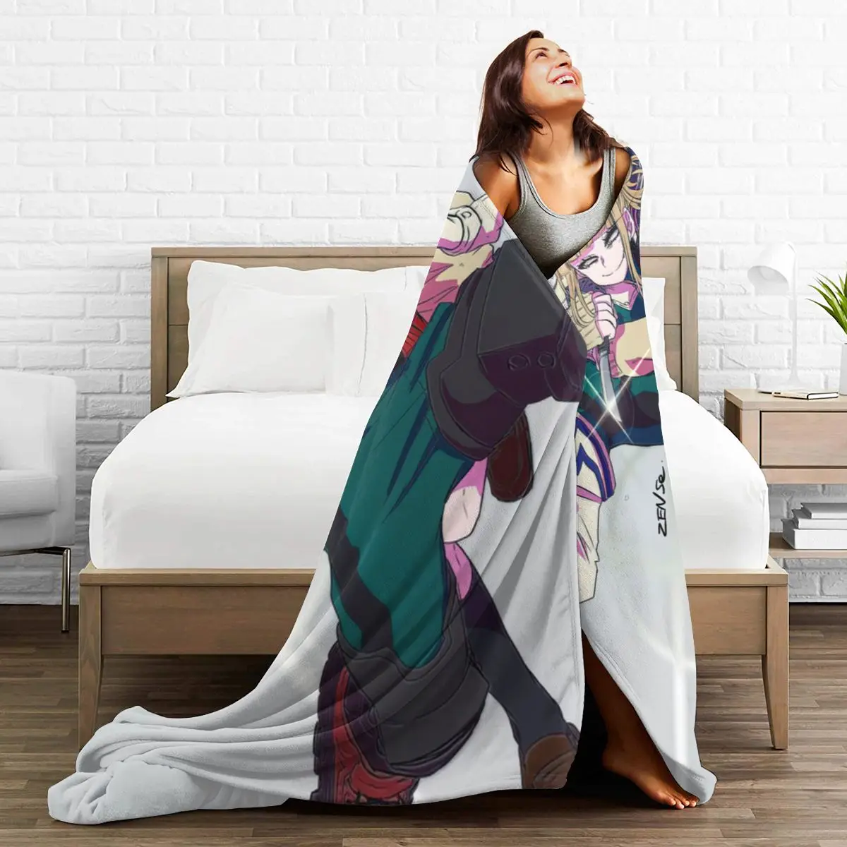 

3D Cartoon Sherpa Blanket Warm Super Soft Flannel Office Nap Bedspread Sofa Bedding Plush Quilt Plaids 300698993