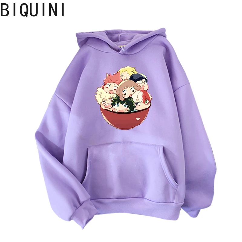

Harajuku Cartoon Boku no Hero Academia Print Hoodies Casual Long Sleeve Hooded Sweatshirt Autumn Winter Fleece Hoody Pullover