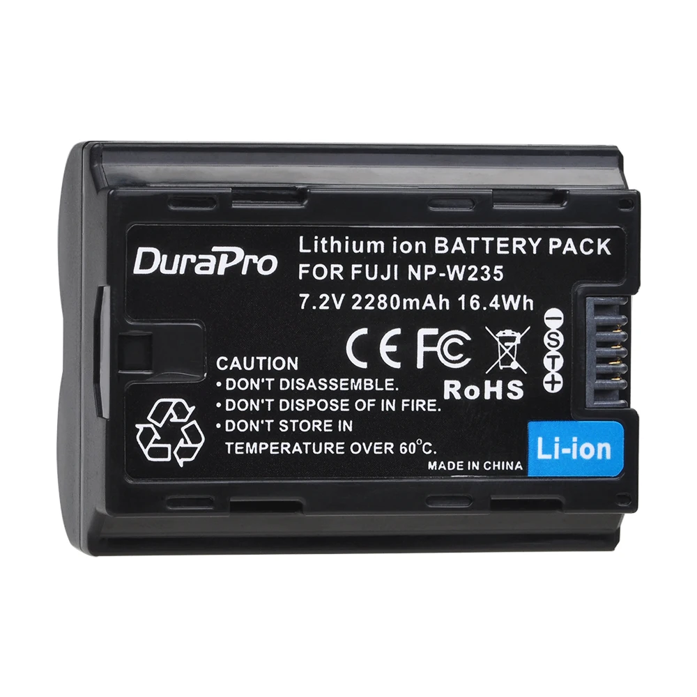 DuraPro литий-ионный аккумулятор NP W235 2280 мАч + светодиодный USB зарядное устройство