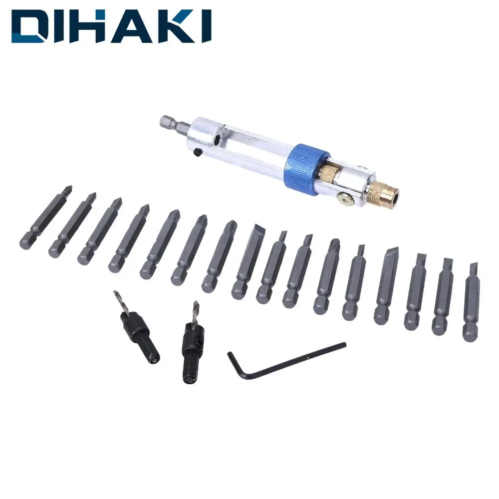 

20pcs/set Hand Screwdriver Head Countersunk Head Drill Bit Set Multifunctional High Speed Steel Double Use for Metal Drilling