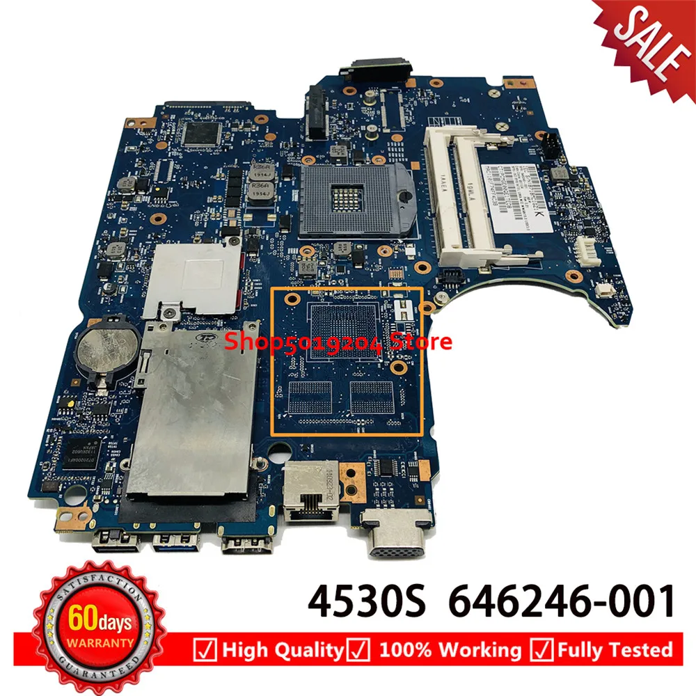 Материнская плата для ноутбука HP 4530S материнская 646245 001 601 658340 501|Материнские платы
