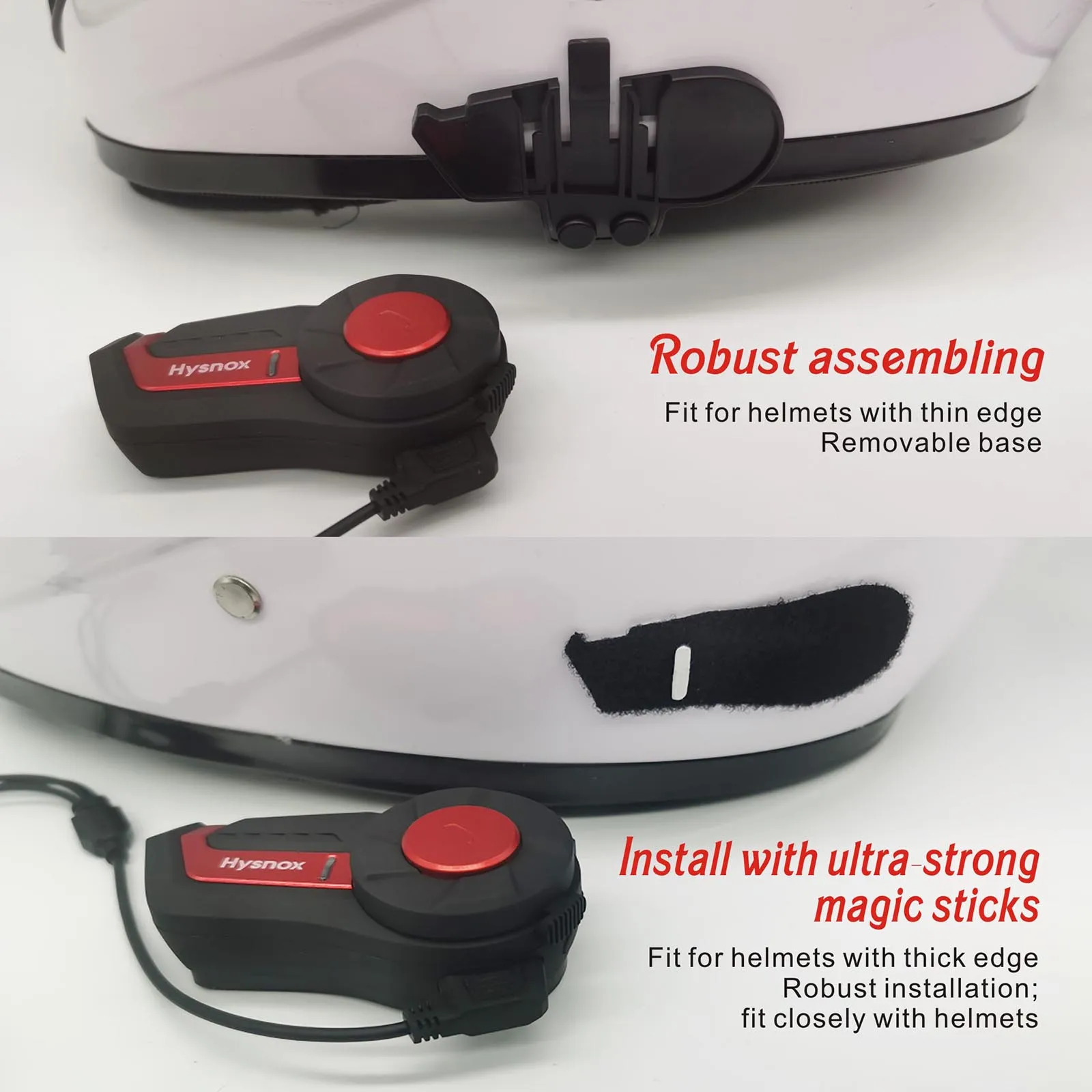 Hysnox HY-01 Motorcycle BT Intercom Helmet Headset 1000M Hands-free Interphone IP66 Waterproof 2 Riders Full Duplex FM Radio | Электроника