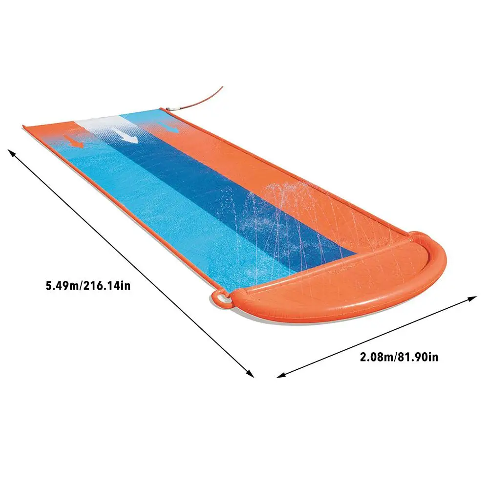 

Children Water Slide Garden Racing Three Water Slide Spray Water Pad Children Adult Toys Inflatable Summer Toy For Outdoors