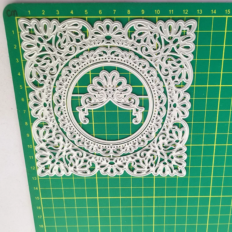 

Reunion Square Lace Frame Metal Cutting Dies Scrapbooking New 2021 Card Stencil Cut Die for DIY Card Crafts Handmade