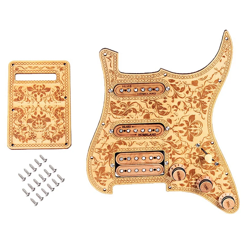 Предварительно загруженный SSH для гитары Деревянный из клена Pickguard Alnico V пикапы ST