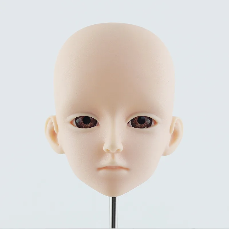 Head with Brown eyes 60 см 1/3 Bjd кукла голова мужской стиль макияж изменение 4D глаза Bjd куклы натуральная кожа Блад голова без макияжа, Игрушки для маленьких мальчиков подарки - Цвет: Head with Brown eyes