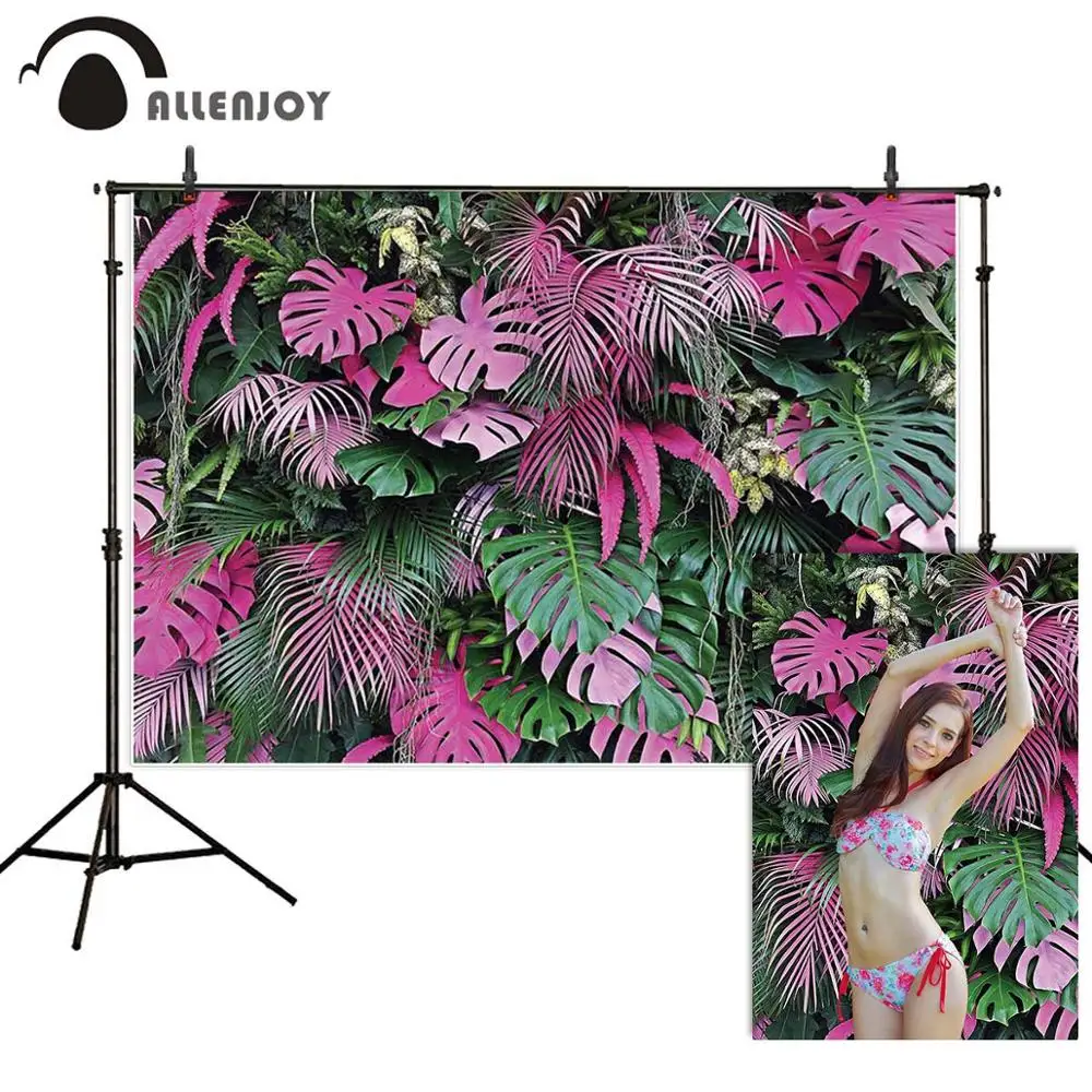 Allenjoy Tropical Palms Tree Leaves Real scene summer Party Photocall Photo Background For Photography Backdrop Studio | Электроника