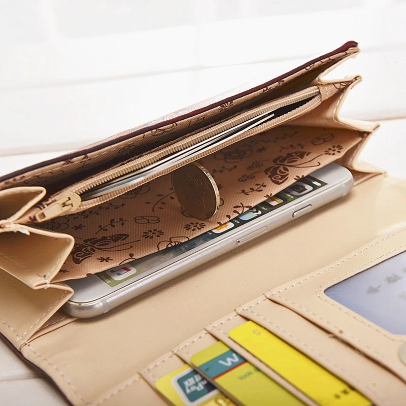 Местный склад винтажный Женский Цветной прямоугольный кошелек с рисунком слона