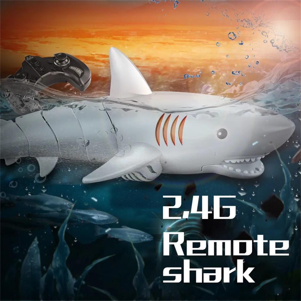 Новая модель акулы 2 4G RC игрушки лодка Акула с дистанционным управлением