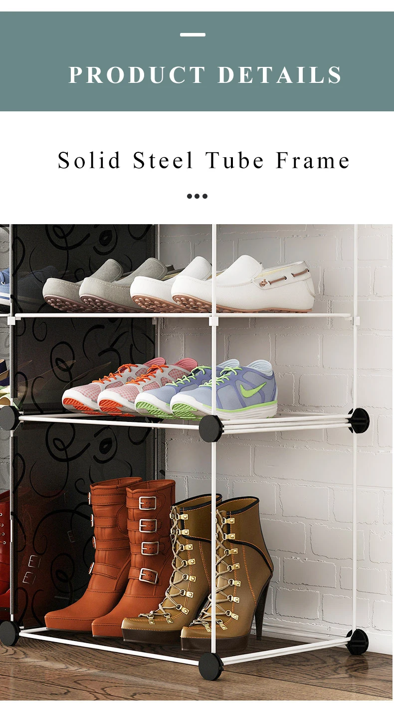 Double-row Shoe Rack Home Dustproof Modular Closet Furniture Shoes Cabinet Door Space-saving Shoe Organizer Keep Room Neat