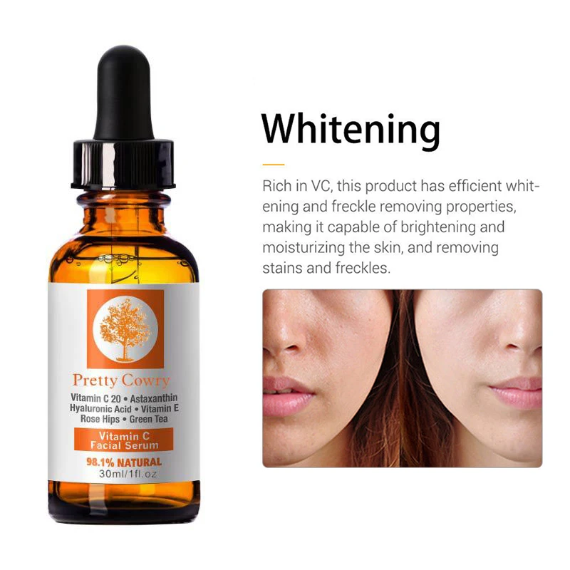 

30ml Vitamin C Serum Hyaluronic Acid Moisturizing Whitening 98.1% Natural Face Anti-aging Serum TSLM2