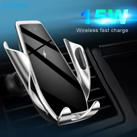 wireless car charger 15w qi fast charging automatic clamping mount air vent phone holder for iphone 12 11 xr x 8 samsung s20 s10