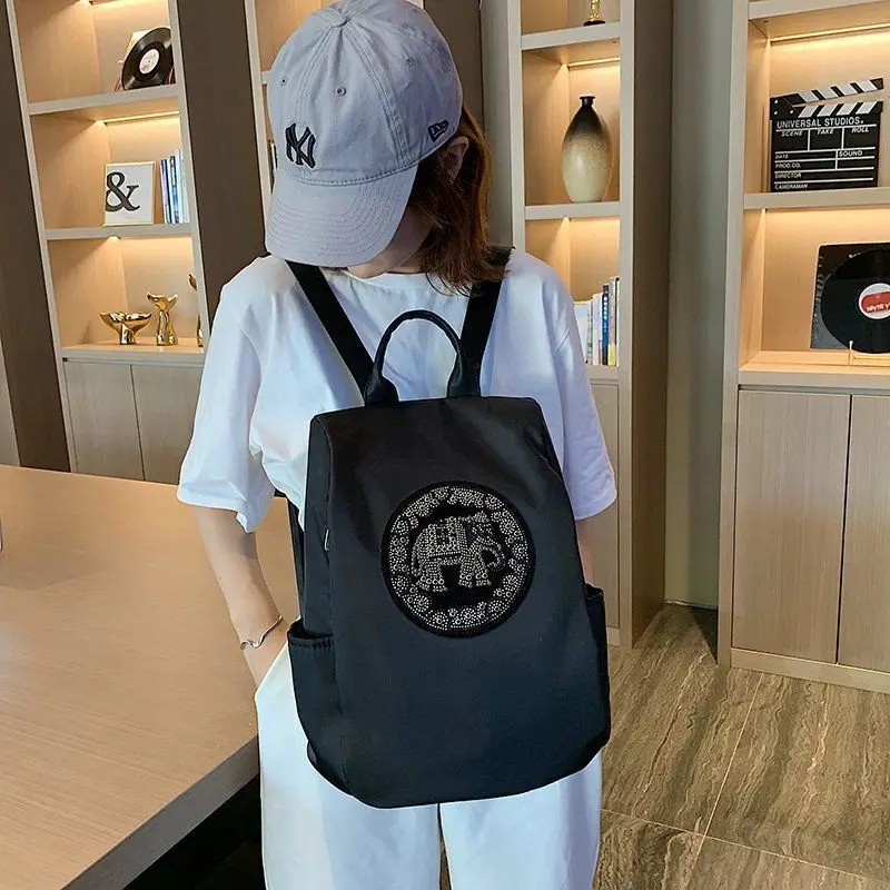 

Модный дизайнерский женский рюкзак с защитой от кражи, женский рюкзак с принтом слона, вместительный рюкзак из ткани Оксфорд, школьный рюкз...