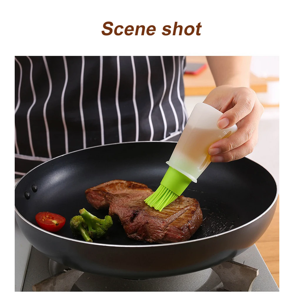 1/3 шт. портативная силиконовая бутылка для масла щетка гриля с крышкой выпечки