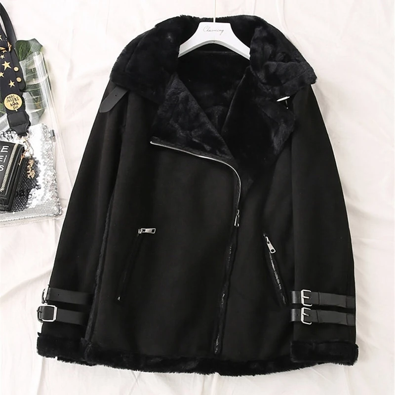 Женское замшевое пальто большого размера 5XL зимняя короткая куртка из