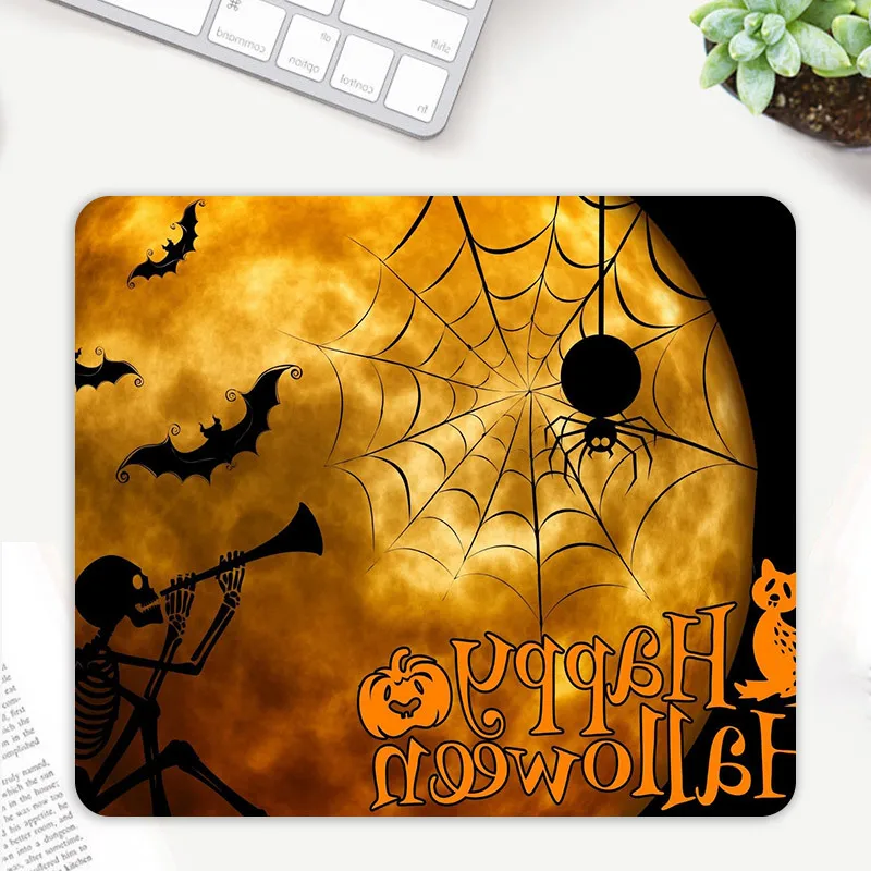 

Happy Halloween печатных компьютерная игра планшет, коврик для мышки Нескользящие Коврик для мыши с изображением игровой коврик для мыши для ПК, но...