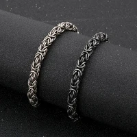 7mm width braided stainless steel chain mens bracelets metal bangles for men armband jewelry his boyfriend gift for husband