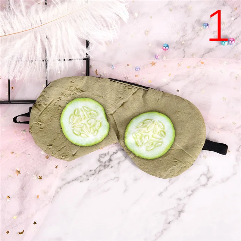 cucumber Милая маска для сна в виде животного, повязка на глаза, повязка на глаза, Рождественский олень, зимняя мультяшная маска для сна, плюшевая маска для сна - Цвет: cucumber