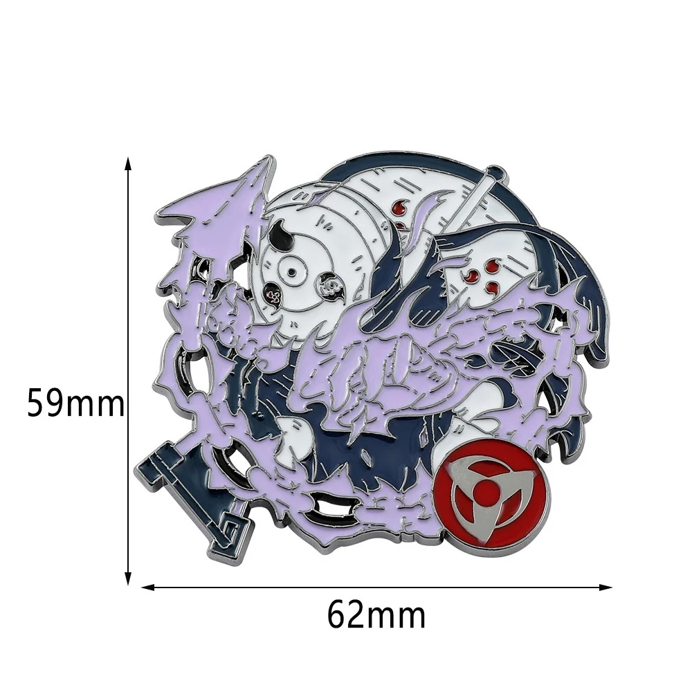 Металлическая брошь NNaruto персонаж аниме Uchiha Sasuke Obito Namikaze Minato badge | Украшения и
