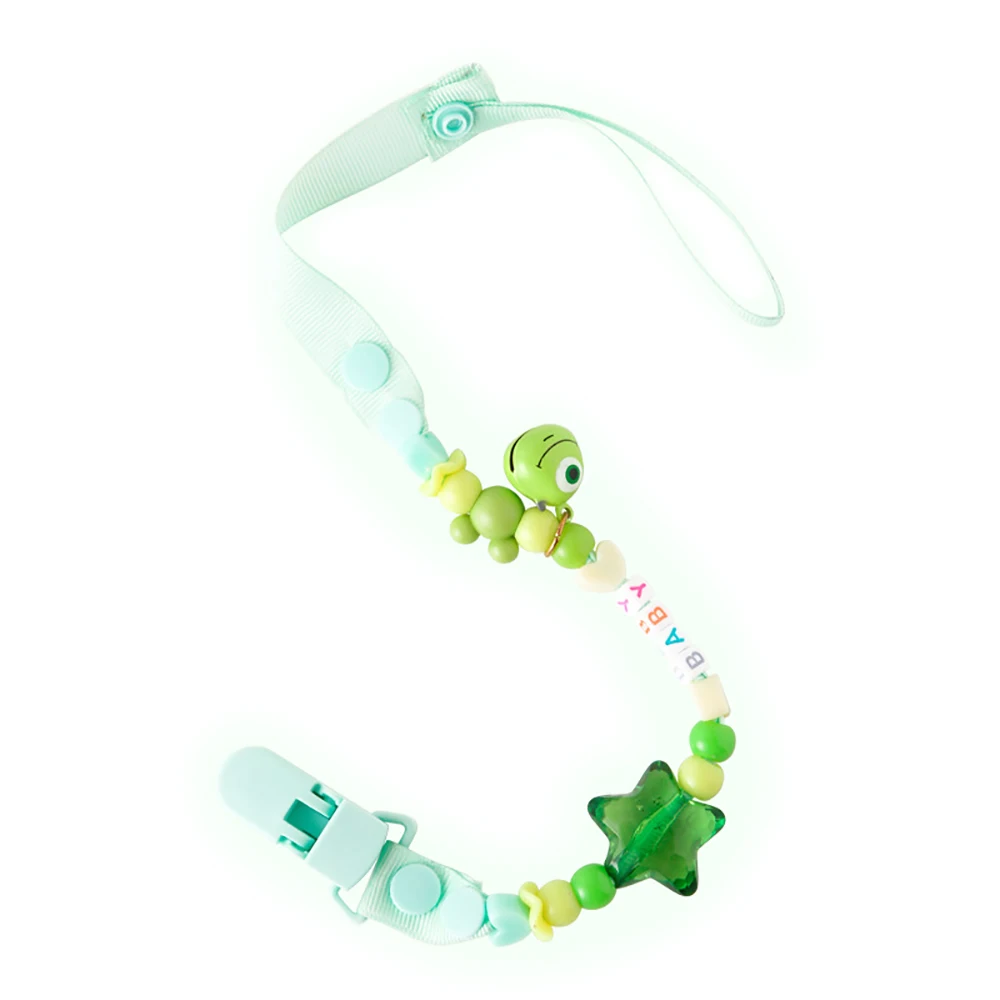 Cadena de chupete para beb&eacute;, chupete con Clip antica&iacute;da, palo de dientes para beb&eacute;, cuerda colgante, juguete antica&iacute;da-2