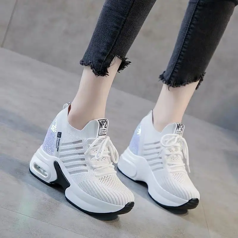 

Women Chunky Sneakers 2020 Fashion Platform Sneakers Ladies white Casual Shoes For Woman Breathable mesh Sports Dad Shoe m16