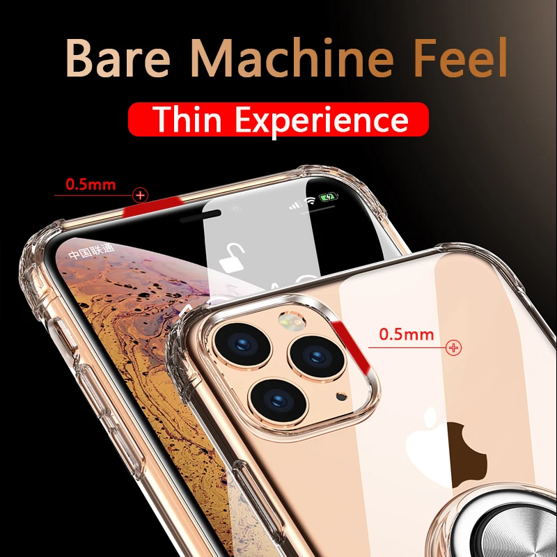 Силиконовый чехол с кольцом-держателем автомобильный держатель для iPhone X XR XS Max 11