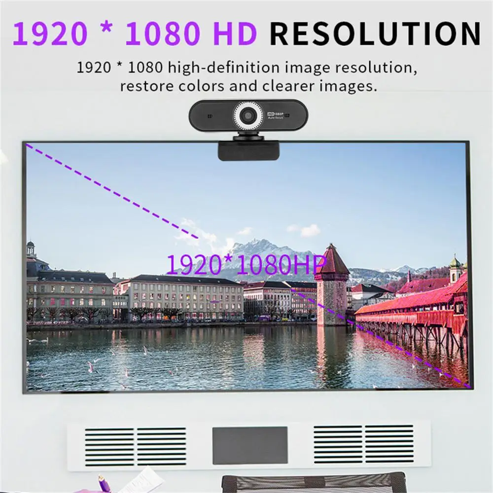 Автофокус веб камера 1080P видео микрофон Запись для ПК ноутбук Настольный Ноутбук