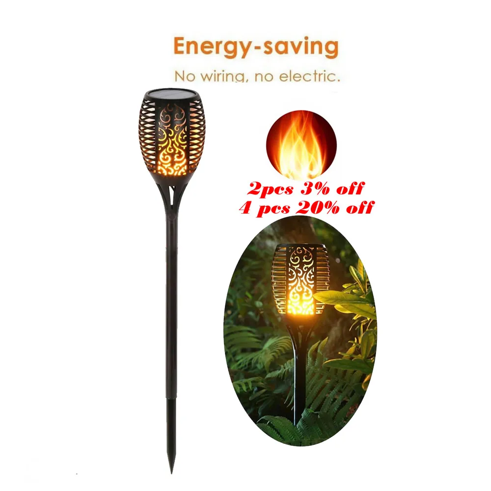 Танцевальный факел на солнечной батарее 33 светодиода светодиодный фонарь с