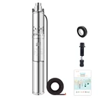 Отправка из ES 370 Вт 500 Вт 750 Вт Солнечный водяной насос 12 В 24 в 48 в 60 в погружной скважинный насос со встроенным контроллером MPPT из нержавеющей стали