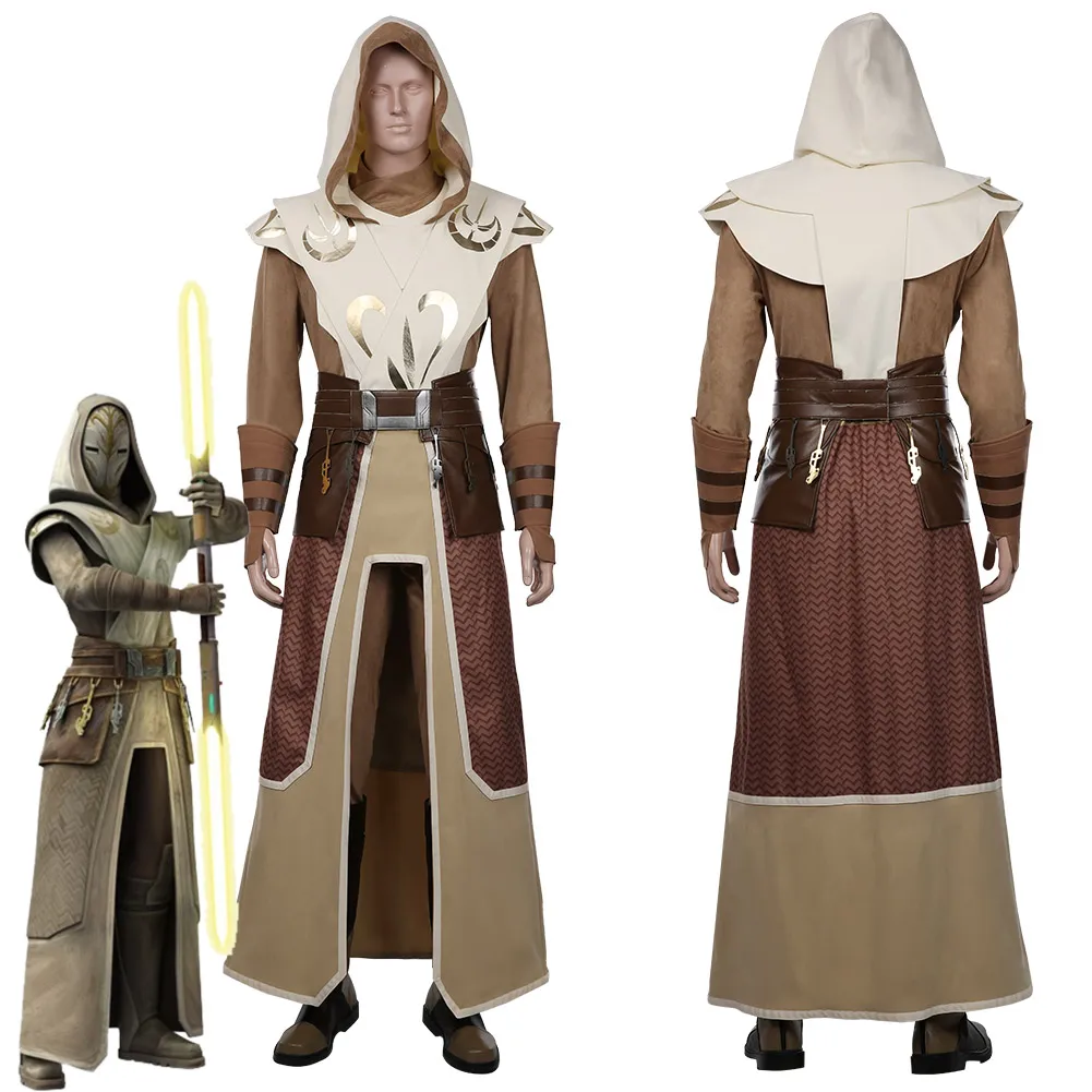 The Clone Wars Jedi Temple Guard Cosplay Costume Replica Jedi Robe Cloak Uniform Outfits Jedi Costume For Adult