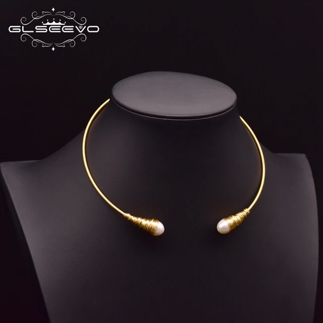 Natural Fresh Water Baroque Pearl Chokers Necklace 2
