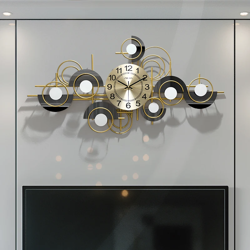 

Large Creative Living Room Wall Clock Kitchen Luxury Modern Design Wall Clock Decor Silent Relogio De Parede Home Decoration