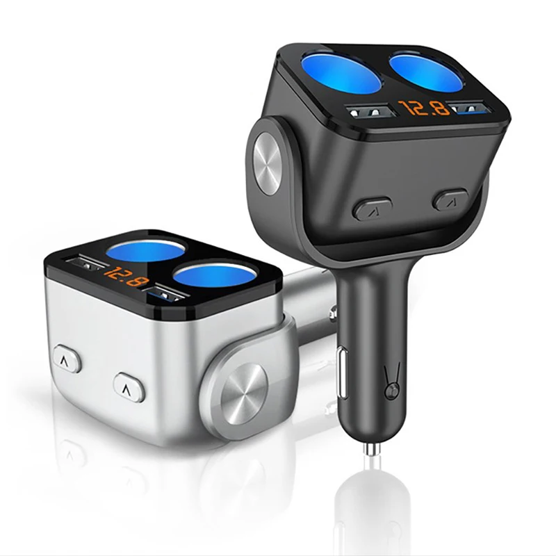 Автомобильный адаптер питания QC3.0 быстрая зарядка два usb порта 5 В 8 А светодиодный