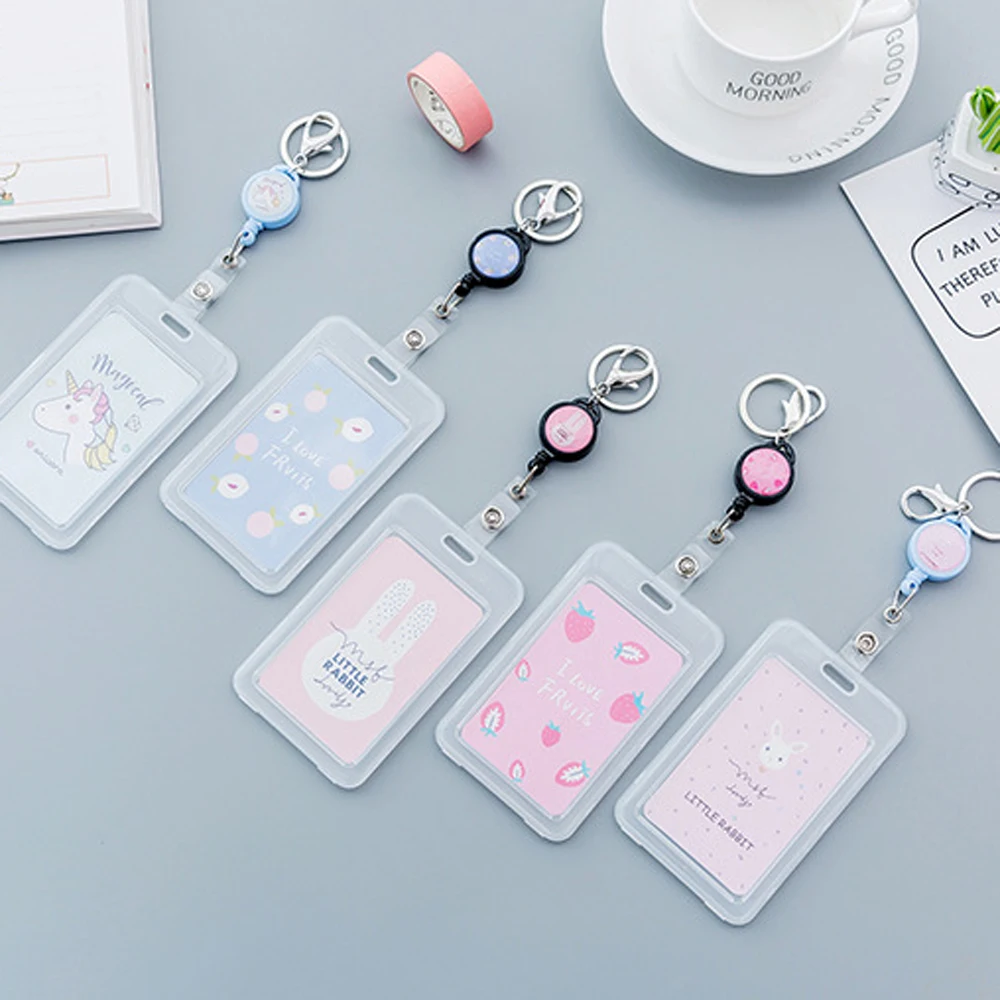 1 шт. милый прозрачный пластиковый мультяшный набор для карт в виде единорога