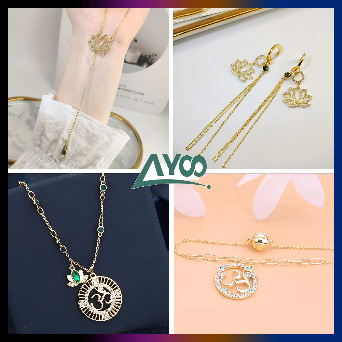 

2021 SWA Fine Jewelry 1:1,Charm SYMBOL Multi Wear Lotus Necklace Earrings Bracelet Set For Women Elegant Romantic Gift With Logo