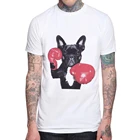 Футболка мужская с 3D-принтом французского бульдога, топ, футболка с животными мопса, боксерская рубашка с круглым вырезом и коротким рукавом, на лето