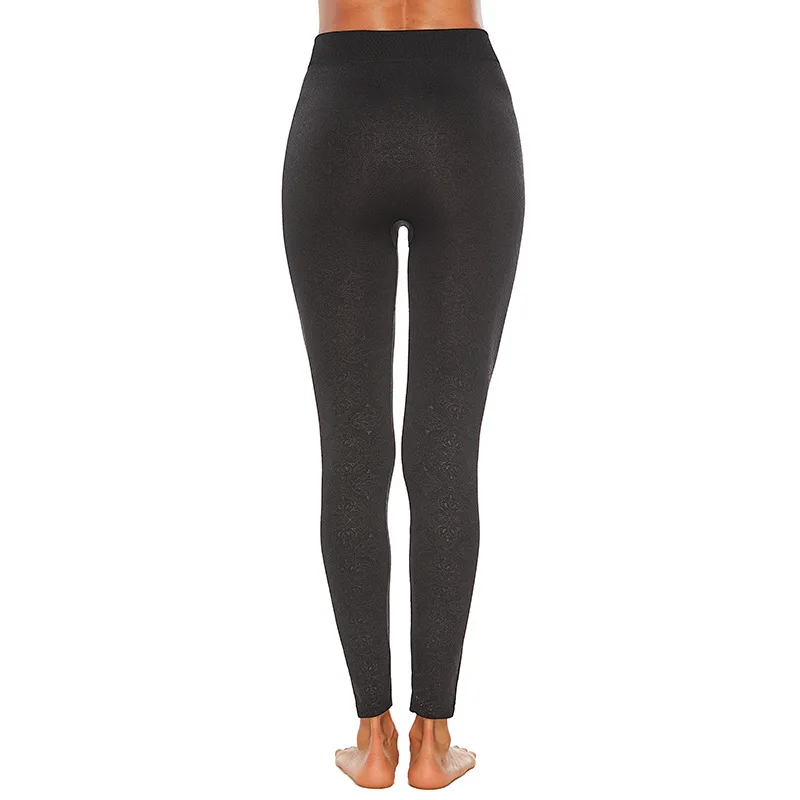 

Yoga Running Fitness Pants Printed XL Solid Color Leggings