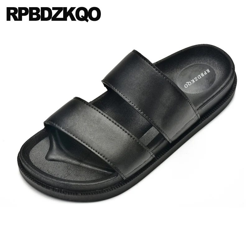 Сандалии мужские водонепроницаемые без застежки открытый носок плоская подошва