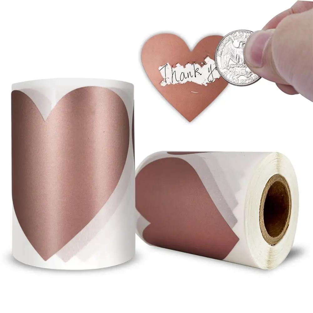 100 шт./рулон этикетки-наклейки в форме сердца | Игрушки и хобби