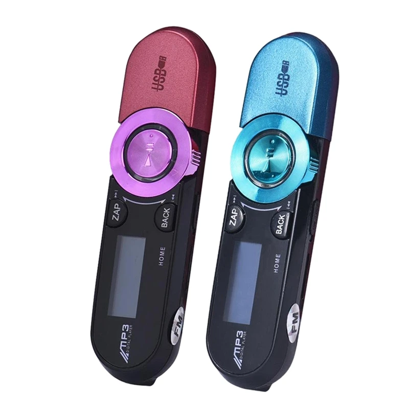 2 шт LCD USB карта MP3-плеер 16 GB Lcd Usb экран радио музыка MP3 FM ТВ флэш-плеер-розовый и
