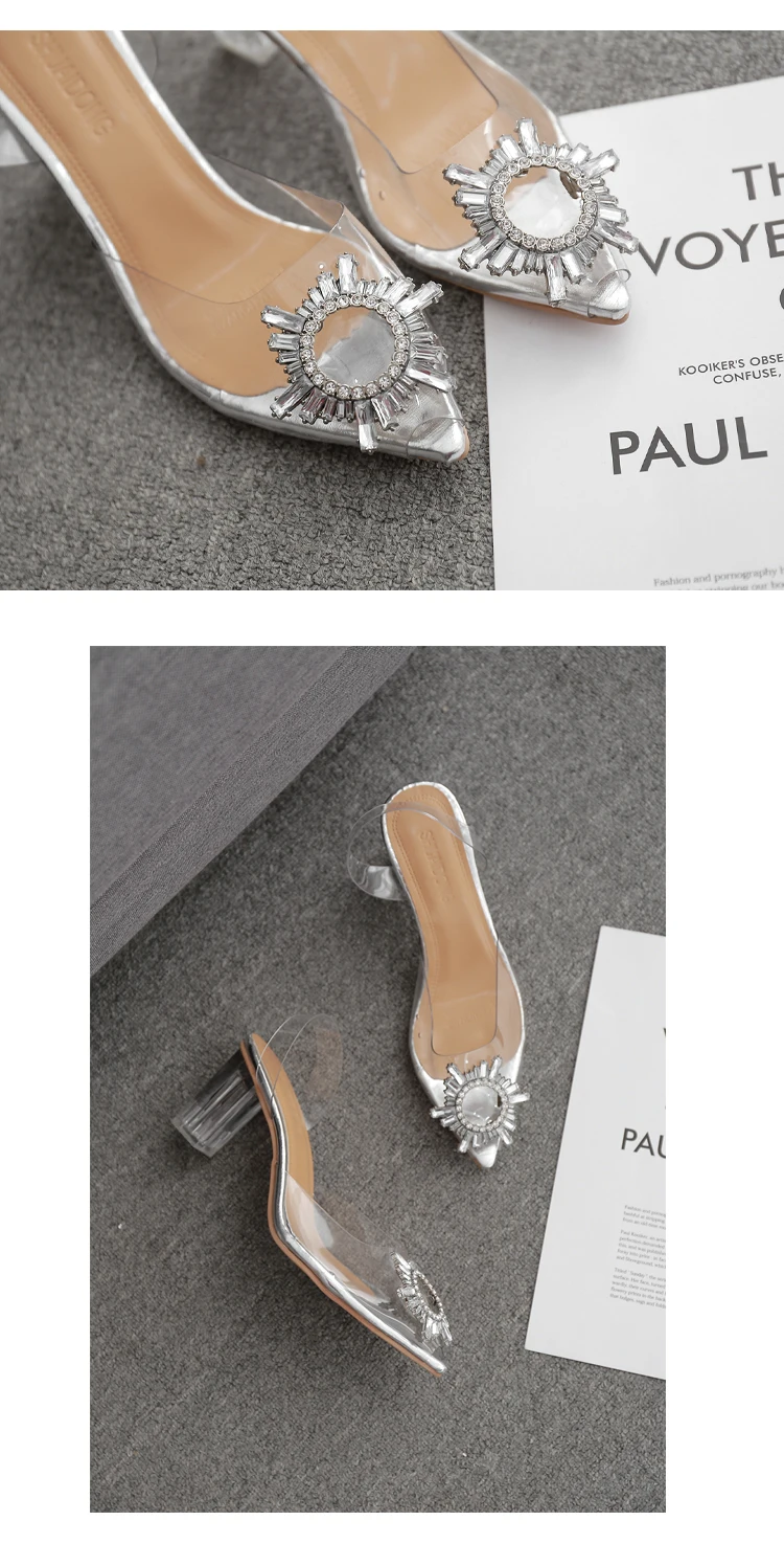 Sexy Ladies Shoes Platform Comfortable Shine Bling Bohemian Sandals for Women Shoes Square High Heels Silver Women Sandals